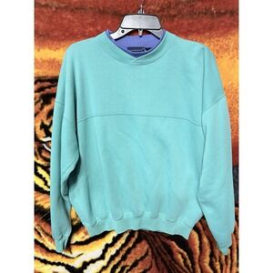 Vintage Custom Club By Van Heusen Sweatshirt Mock Shirt Underneath Large